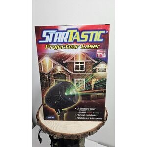 Emson Startastic Laser Projector Red Green Outdoor Indoor Holiday Light 4000sqft